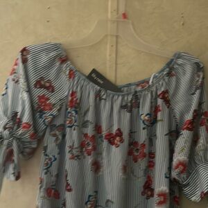 Lily Rain stripped boutique off shoulder dress